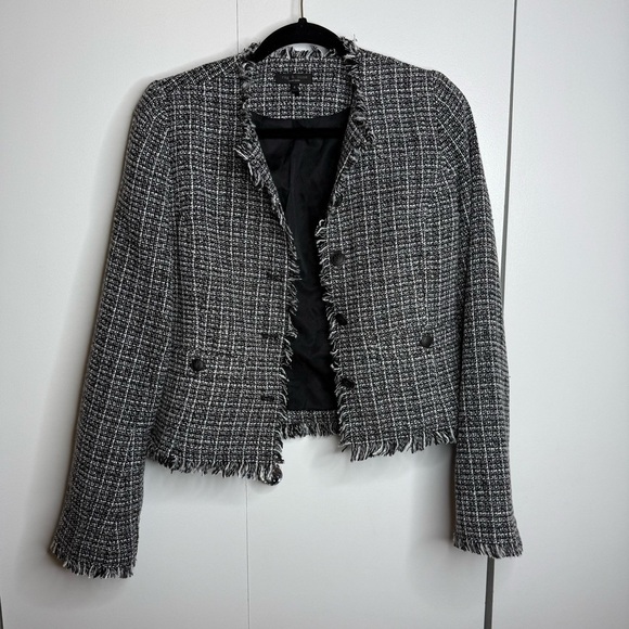 Rag And Bone Carmen Fringe Tweed Jacket Sz 4 - Picture 2 of 10